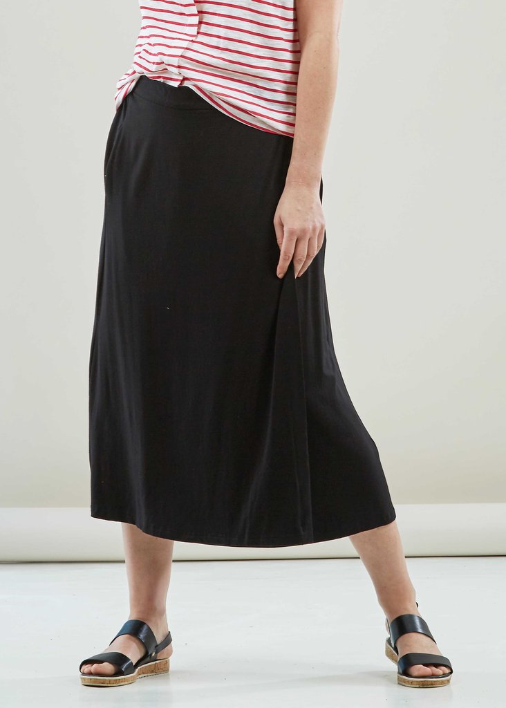 Debbie Midi Jersey Wrap Velcro Skirt