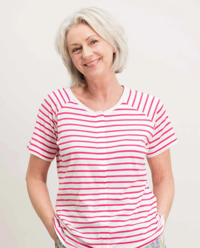 Tabatha Pure Cotton Short Sleeve Velcro Tee