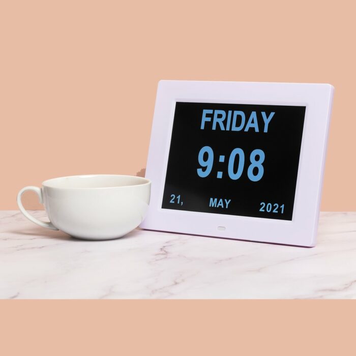 2 in 1 Day Clock 8 inch - Image 2