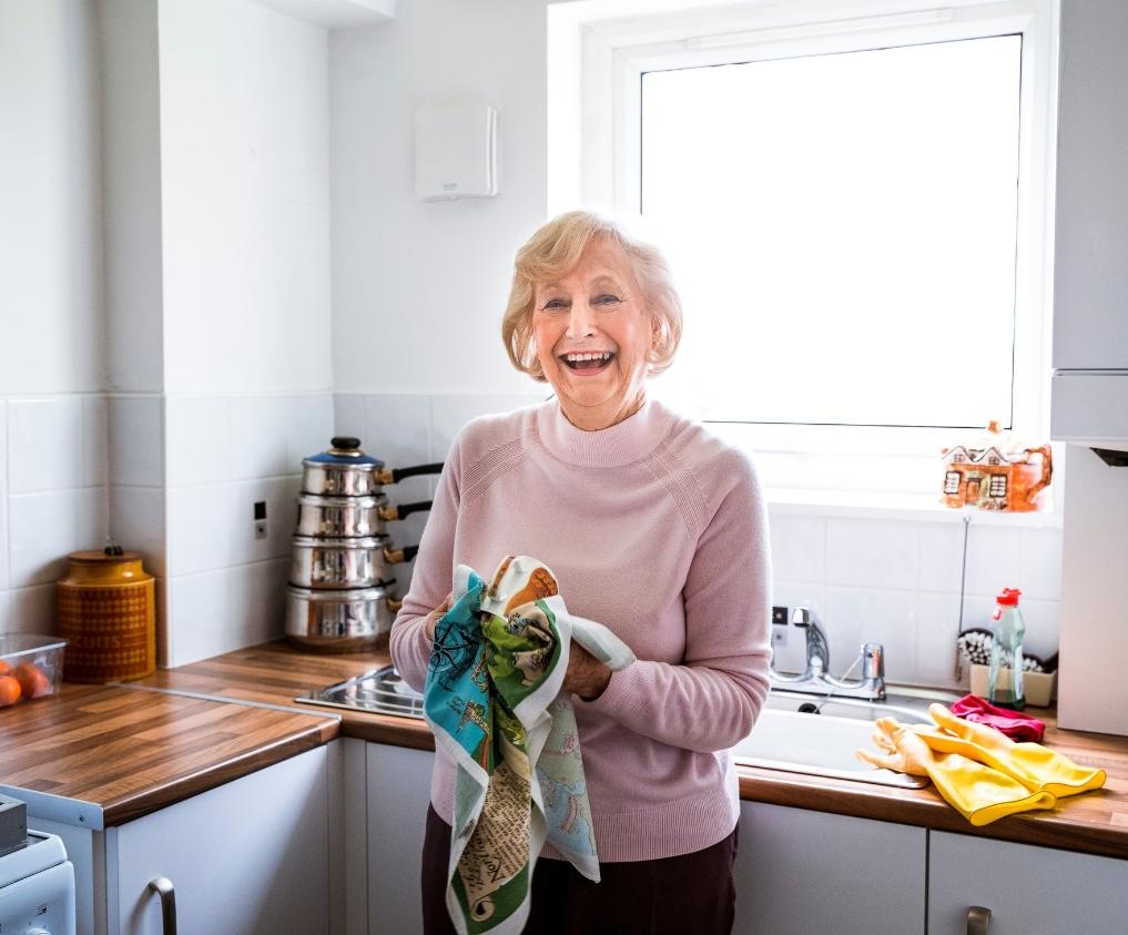 Senior person in their own kitchen